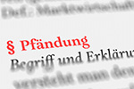 Textausschnitt Pfändung